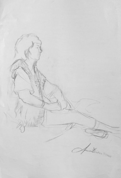 Woman after household duties, 2005