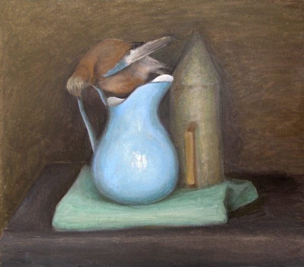 Still life with bird on vase, 2001