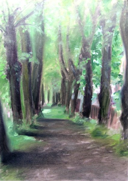 Tree avenue in Riga, 2002