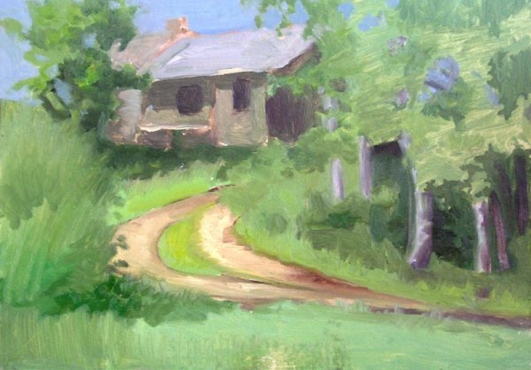 Courtyard in Engure village, 2003