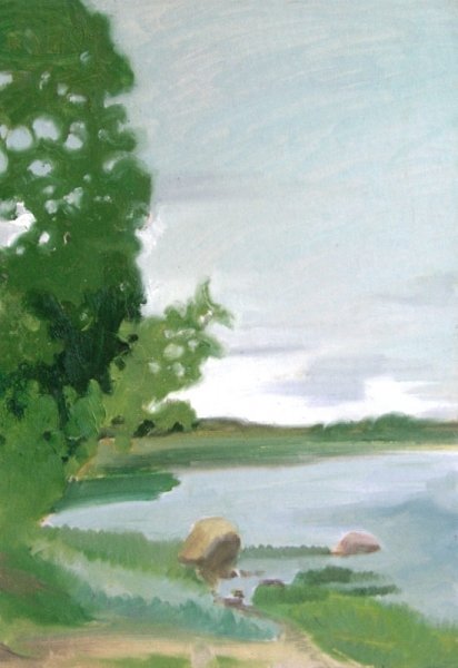 Early morning in Engure beach, 2003