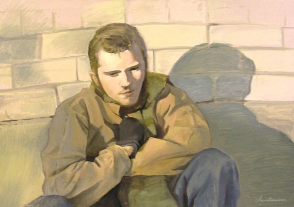 Self-portrait in cold autumn, 2003